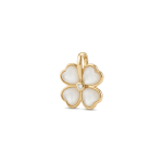 Flower Shell with CZ Stone Pendant - 15×18mm 18K Gold Plated - Image 2