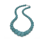 Handmade Blue Turquoise Tibetan Conic Lentil Stone Necklace